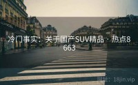 冷门事实：关于国产SUV精品 · 热点8663