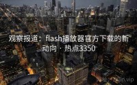 观察报道：flash播放器官方下载的新动向 · 热点3350