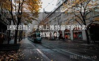 谜案追踪：手机上推特留下的线索 · 档案740