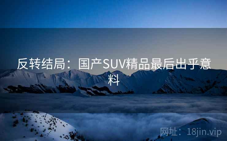 反转结局：国产SUV精品最后出乎意料