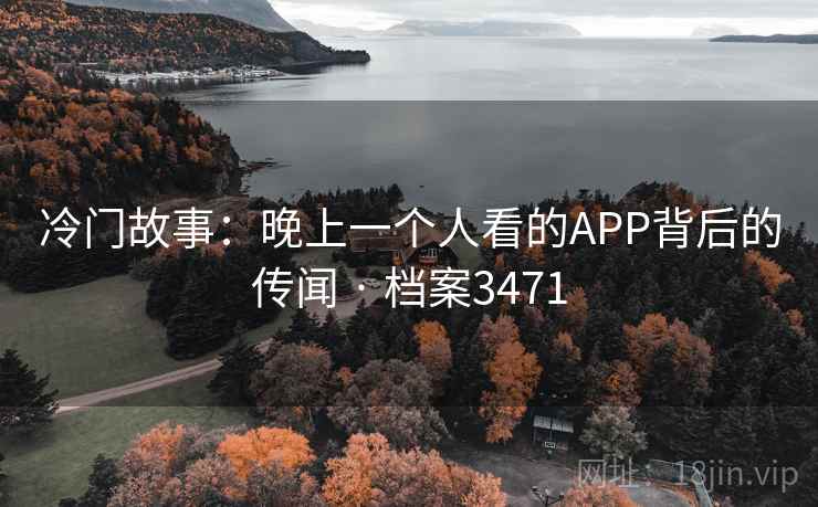 冷门故事：晚上一个人看的APP背后的传闻 · 档案3471